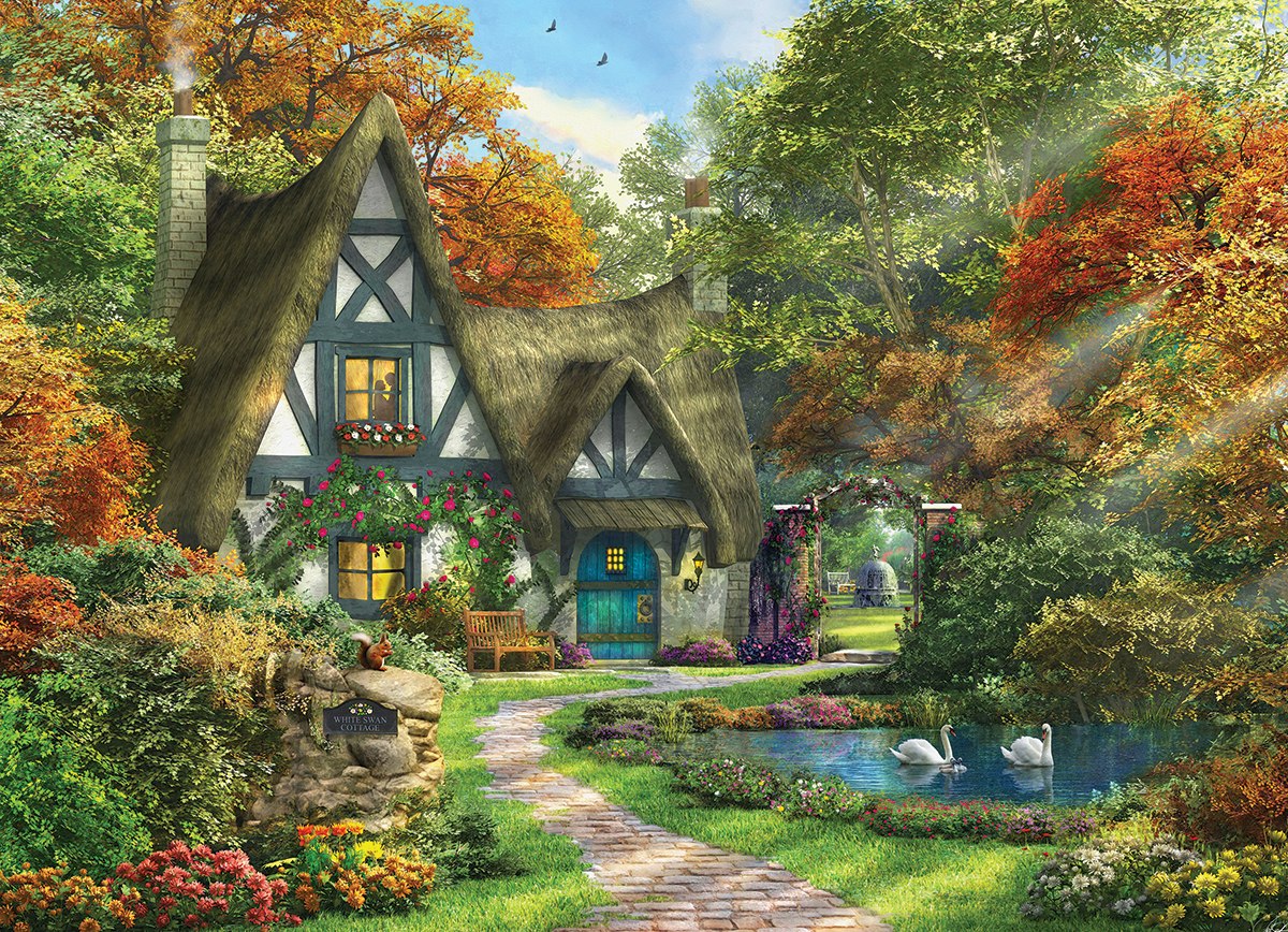 Dominic Davison: White Swan Cottage - 300pc Jigsaw Puzzle by Eurographics