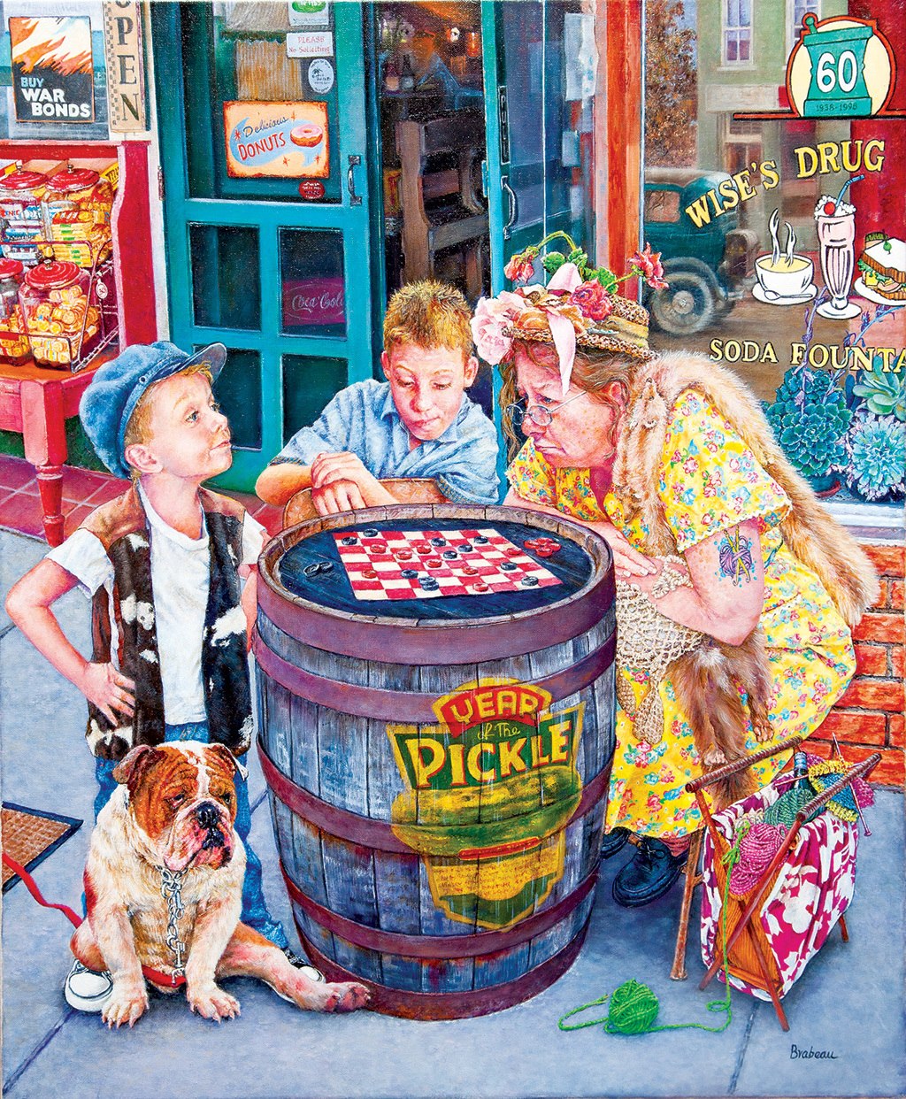Playing Checkers - 1000pc Jigsaw Puzzle by SunsOut