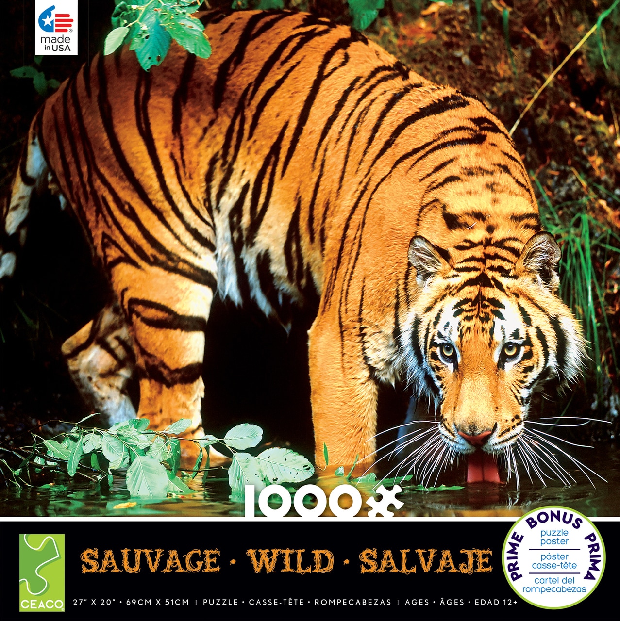 Wild: Bengal Tiger - 1000pc Jigsaw Puzzle by Ceaco  			  					NEW - image 1