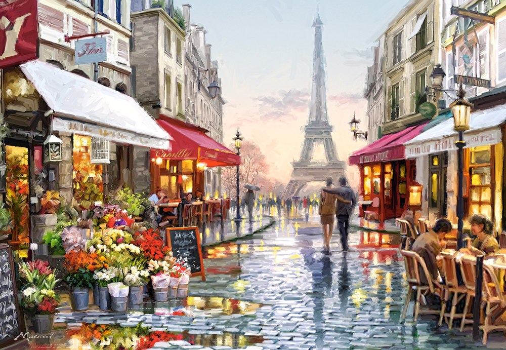 Flower Shop - 1500pc Jigsaw Puzzle By Castorland