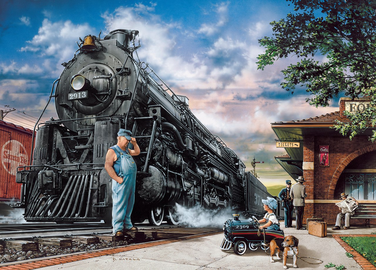 Railways: Whistlestop Dreams - 1000pc Jigsaw Puzzle by Masterpieces  			  					NEW