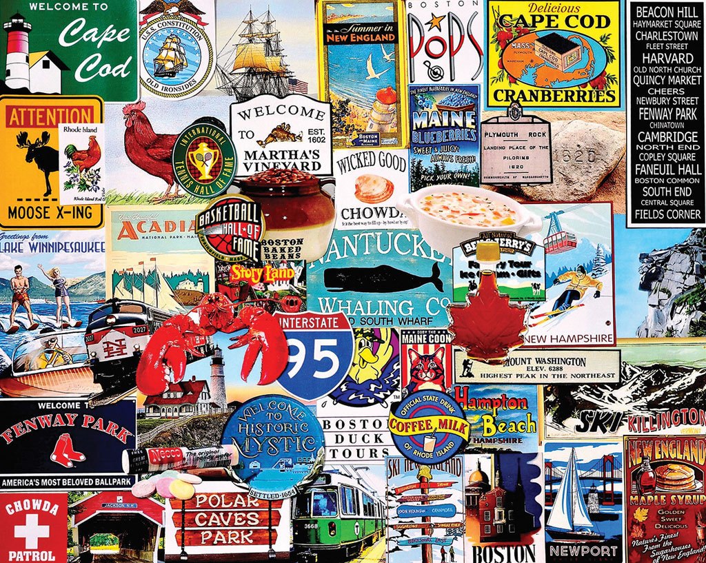I Love New England - 1000pc Jigsaw Puzzle by White Mountain