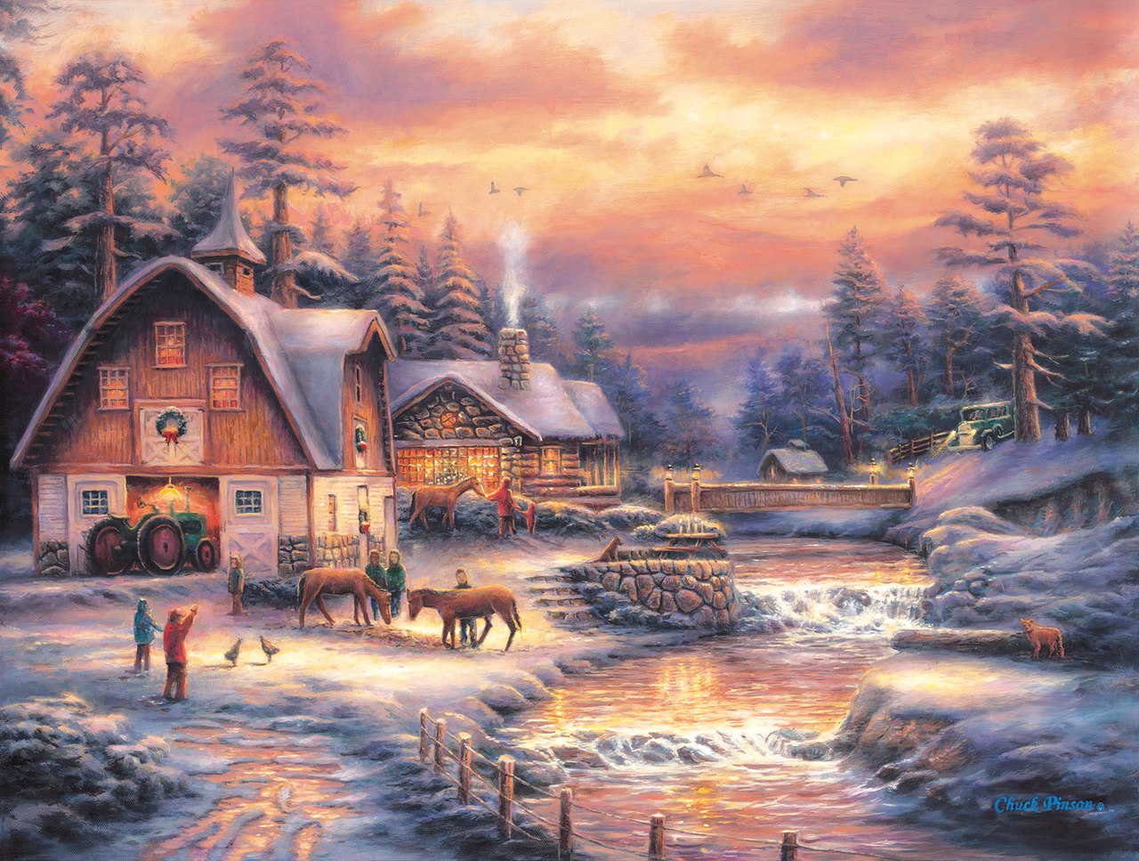 Country Holidays - 500pc Jigsaw Puzzle By Sunsout  			  					NEW