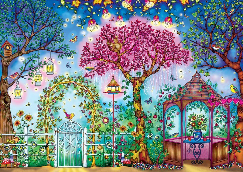 Download Secret Garden Johanna Basford Songbird Garden 500pc Coloring Book Jigsaw Puzzle By Buffalo Games Jigsawpuzzle Com Au