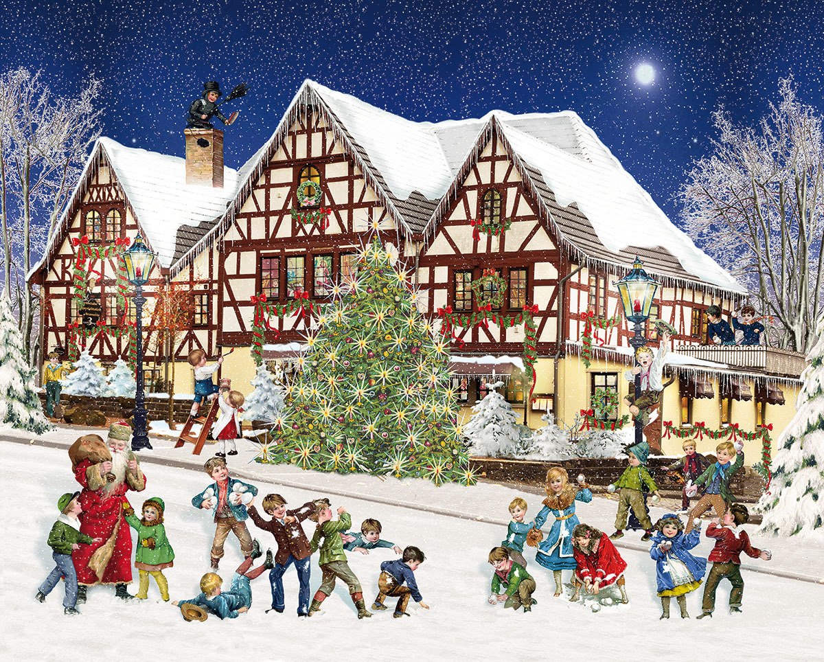 Snowball Fight - 1000pc Jigsaw Puzzle By White Mountain