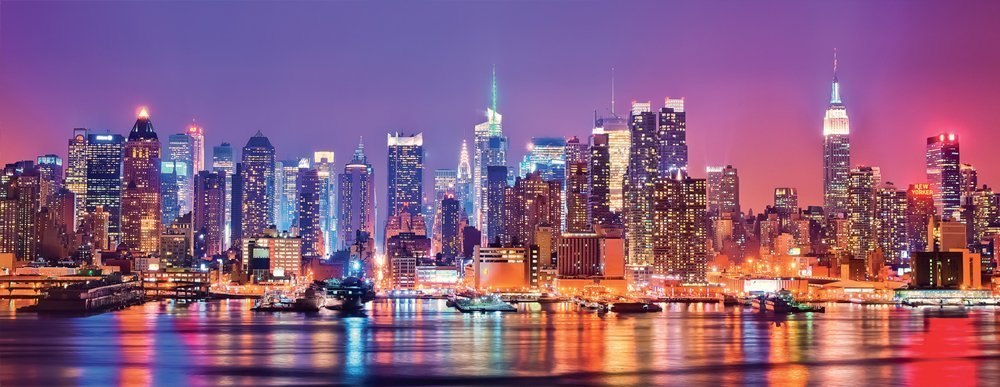 Manhattan Lights - 1000pc Panoramic Jigsaw Puzzle by Ravensburger