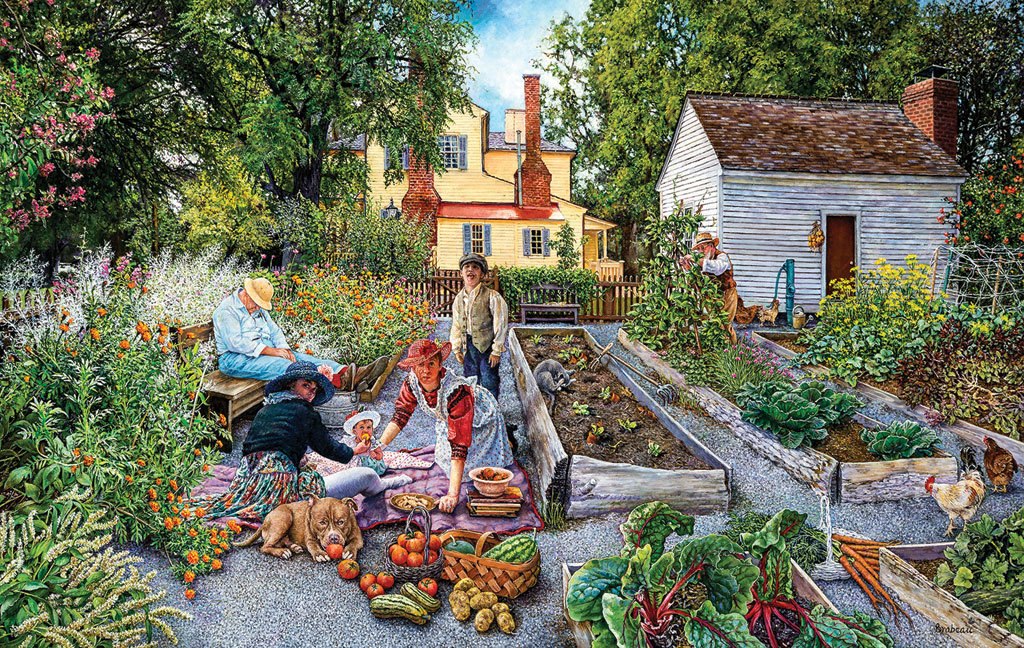 Garden Scene - 1000pc Jigsaw Puzzle by Sunsout