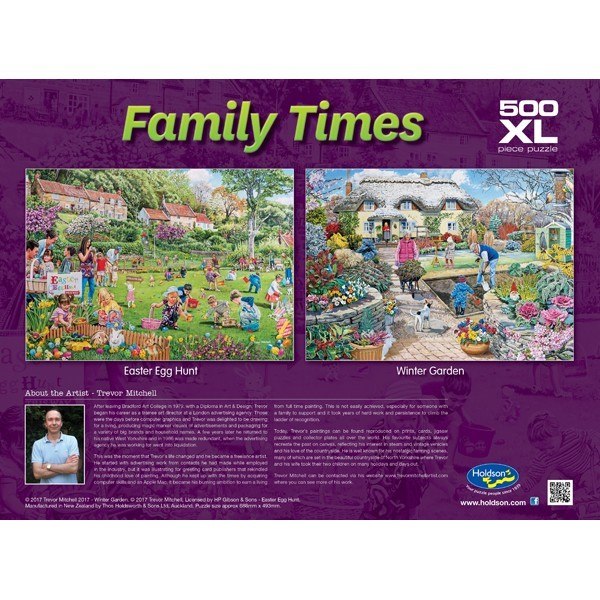 Family Times: Winter Garden - 500pc XL Jigsaw Puzzle by Holdson  			  					NEW - image 2