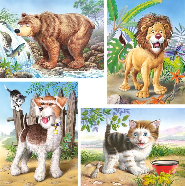Animals - 8,12,15,20pc Jigsaw Puzzle By Castorland