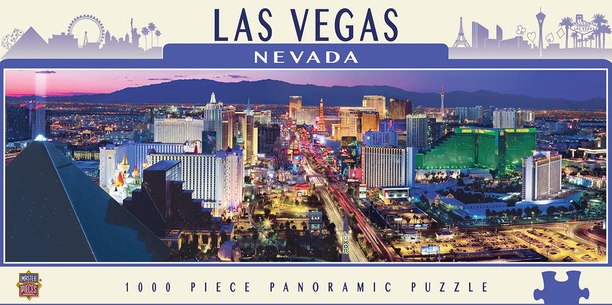 Cityscape: Las Vegas - 1000pc Panoramic Jigsaw Puzzle by Masterpieces  			  					NEW - image 1