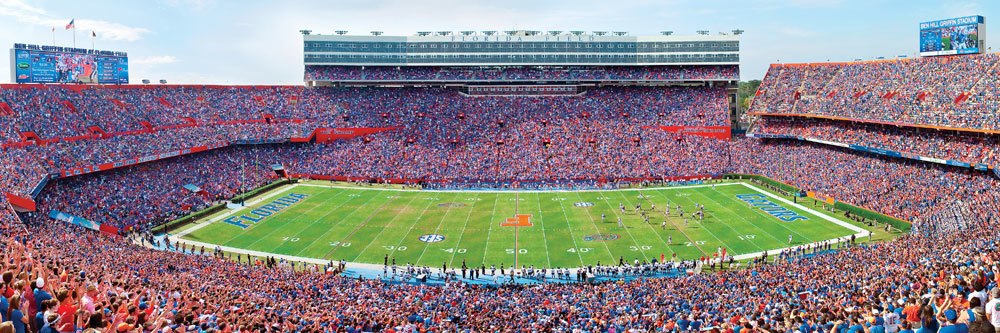 University of Florida: The Swamp - 1000pc Panoramic Jigsaw Puzzle by Masterpieces