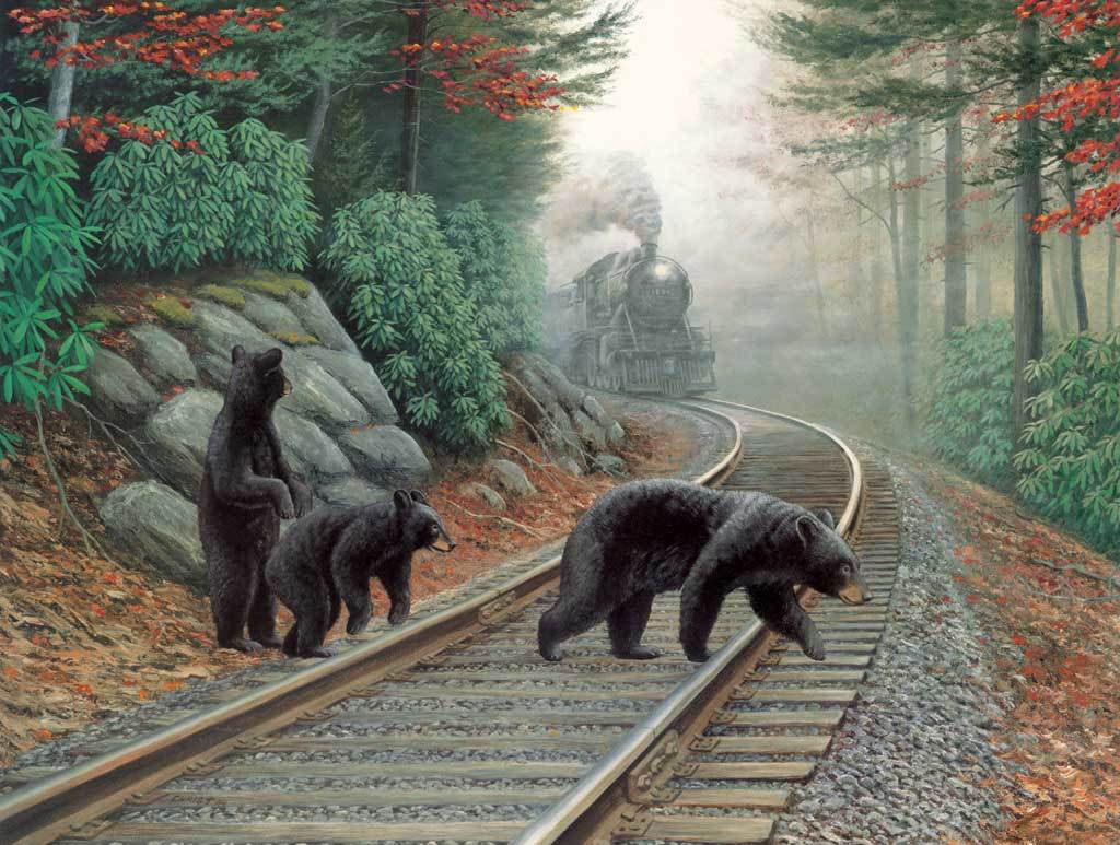 Bear Tracks - 500pc Jigsaw Puzzle By Sunsout