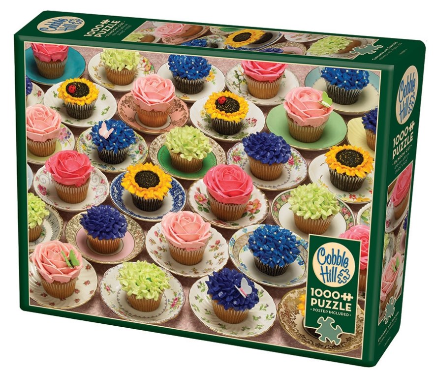 Cupcakes and Saucers - 1000pc Jigsaw Puzzle By Cobble Hill  			  					NEW - image 1