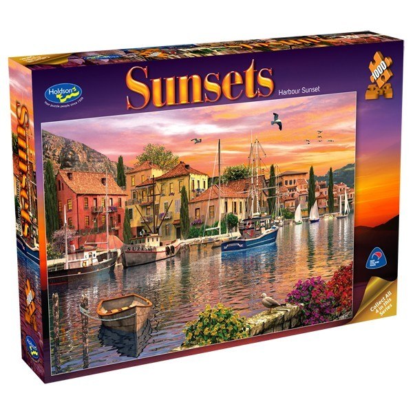 Sunsets: Sunset Harbour - 1000pc Jigsaw Puzzle by Holdson  			  					NEW - image 1