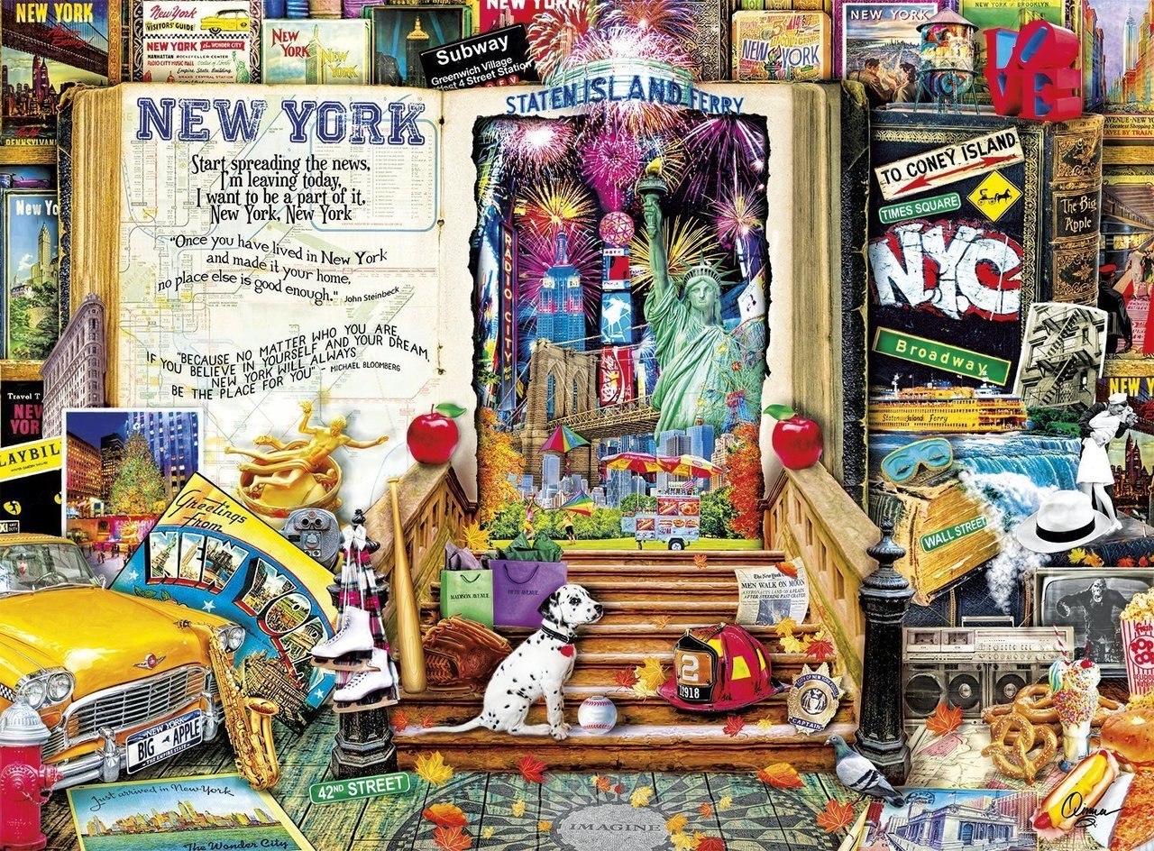 Life is an Open Book: New York - 1000pc Jigsaw Puzzle by Holdson  			  					NEW