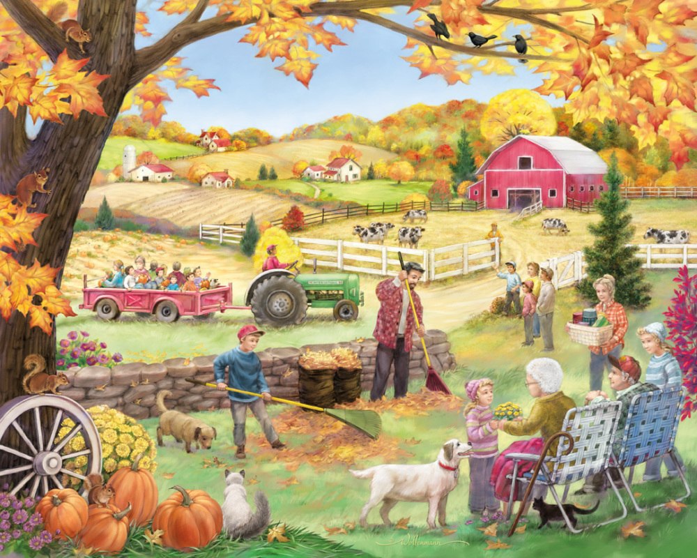 Countryside Autumn - 1000pc Jigsaw Puzzle by Vermont Christmas Company