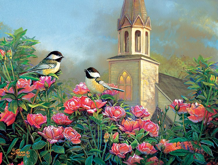 Wedding Bell Chickadees - 500pc Jigsaw Puzzle by Sunsout  			  					NEW