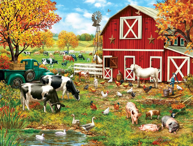 A Day on the Farm - 300pc Jigsaw Puzzle By Sunsout