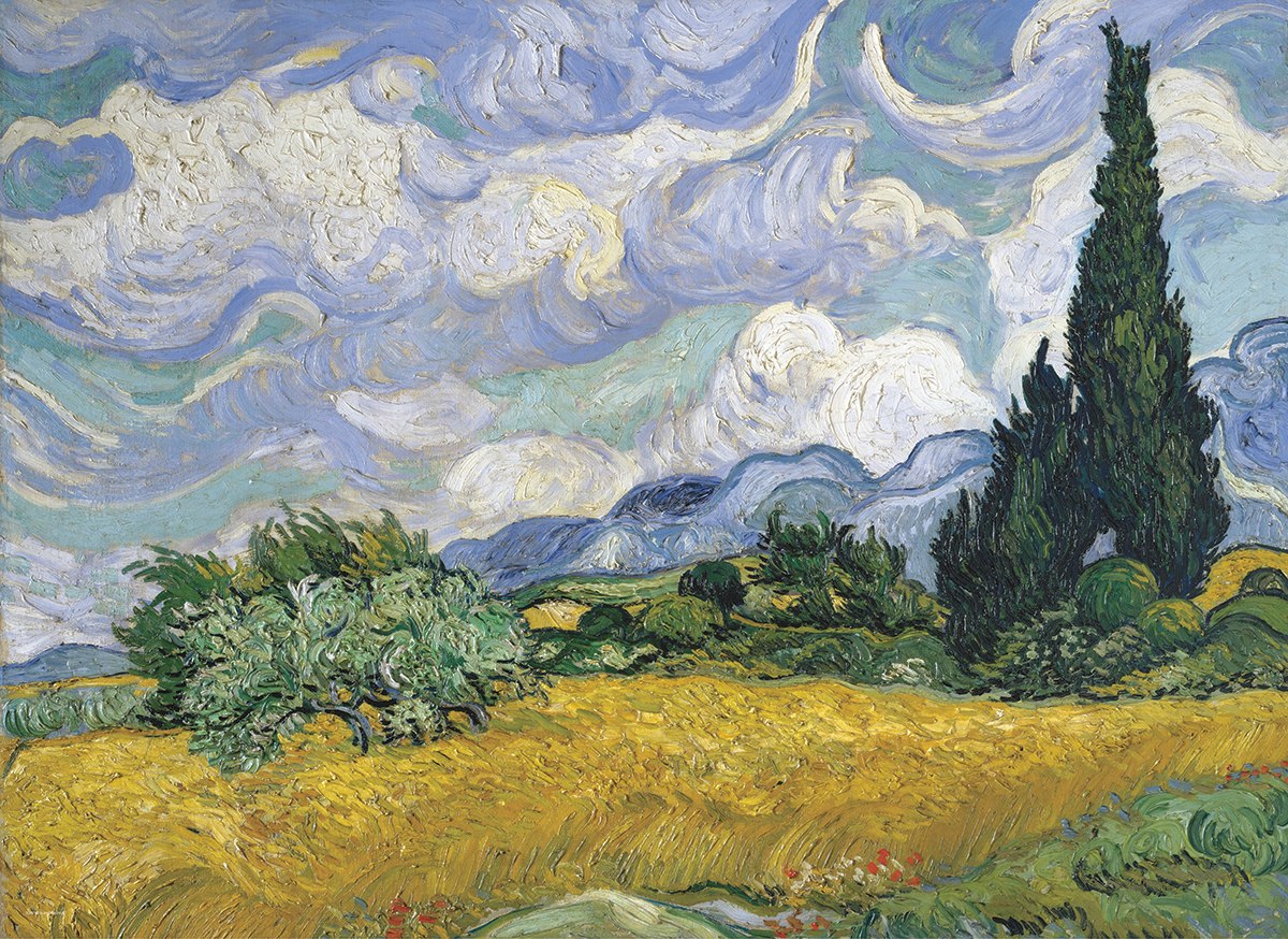 Wheat Field with Cypresses by Vincent van Gogh - 1000pc Jigsaw Puzzle by Eurographics