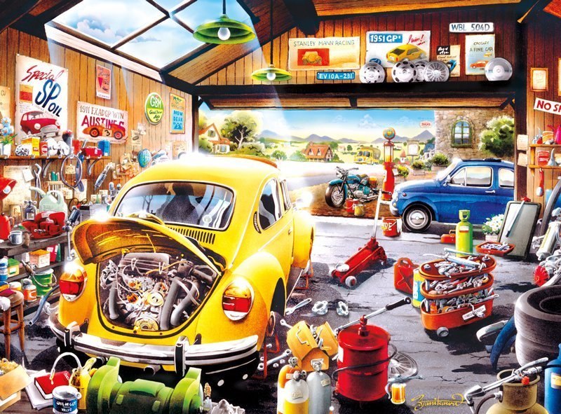 Sam's Garage - 1000pc Jigsaw Puzzle by Buffalo Games