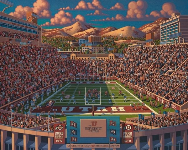 Utah Football - 500pc Jigsaw Puzzle by Dowdle