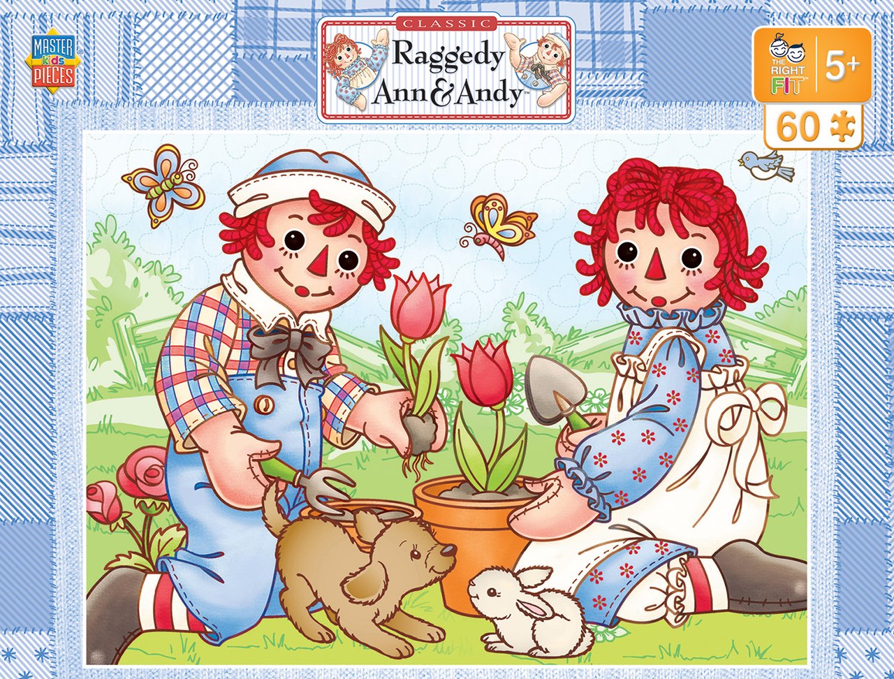 Raggedy Ann & Andy: Picnic Friends - 60pc Jigsaw Puzzle by Masterpieces  			  					NEW - image 1