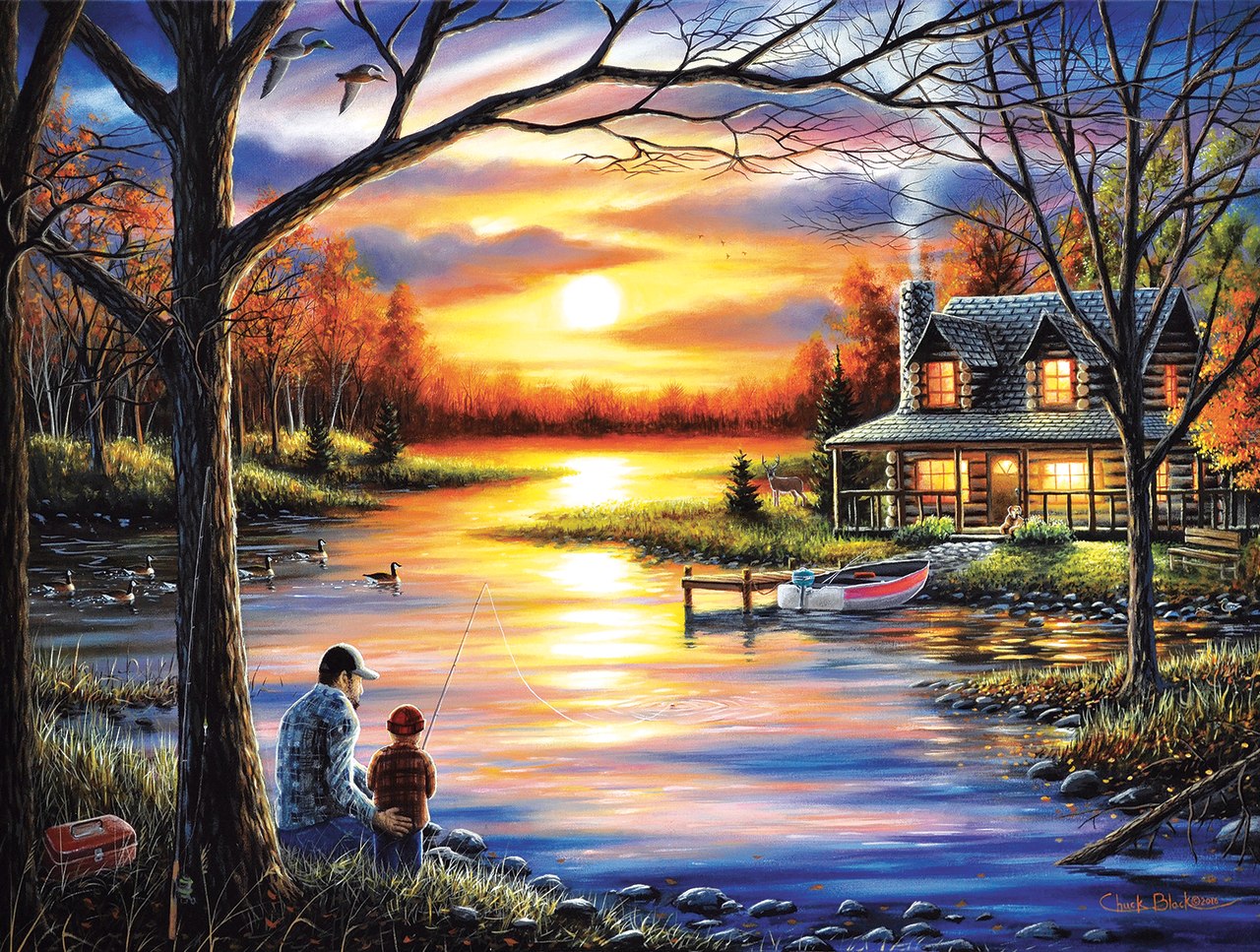 Father and Son - 1000pc Jigsaw Puzzle by Sunsout  			  					NEW