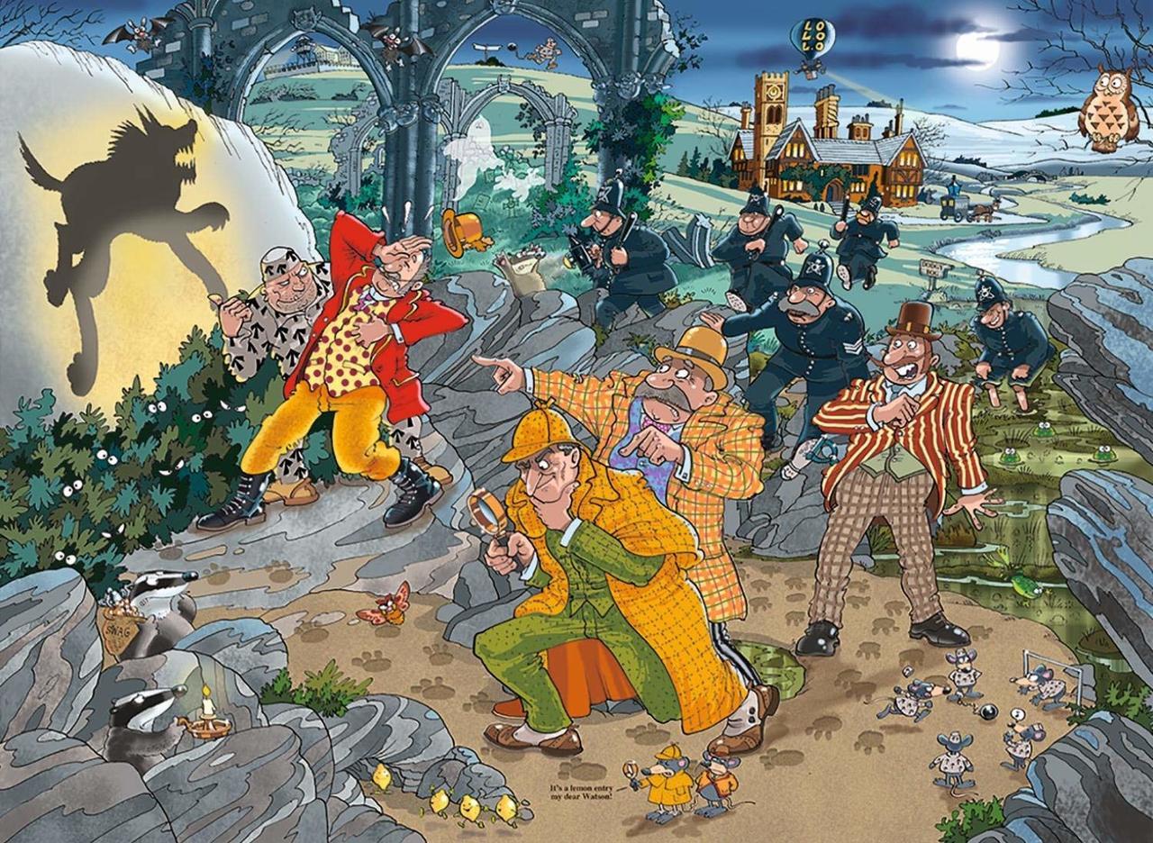WASGIJ: Mystery 14, The Hounds of the Wasgijville! - 1000pc Jigsaw Puzzle By Jumbo  			  					NEW