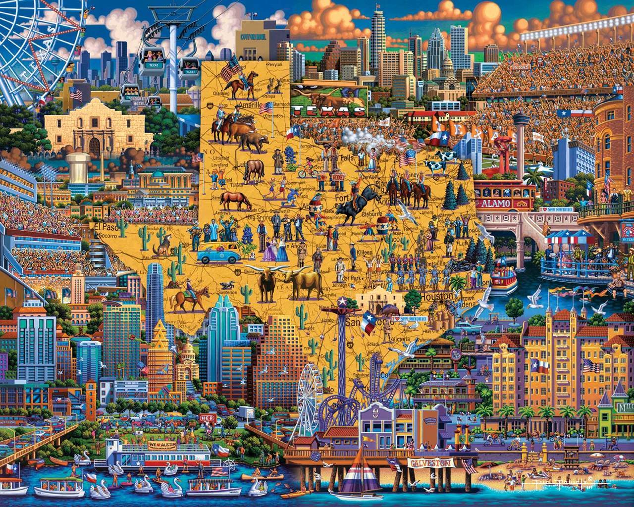 Best of Texas - 500pc Jigsaw Puzzle by Dowdle  			  					NEW