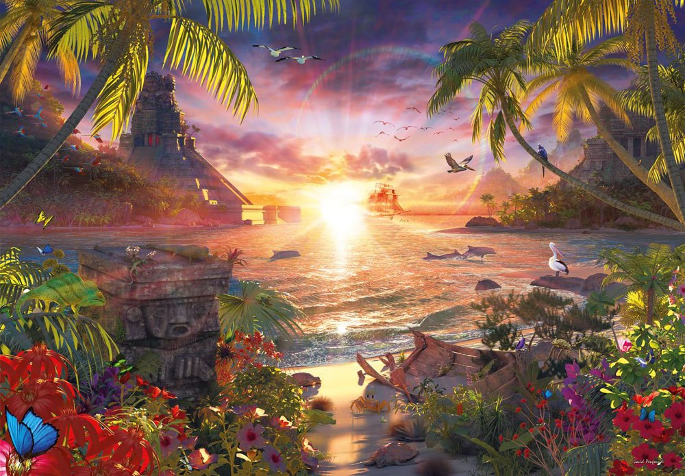 Paradise Sunset  - 18000pc Jigsaw Puzzle by Ravensburger
