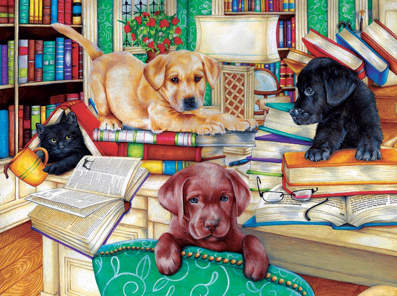 Reading Time - 500pc Jigsaw Puzzle By Sunsout  			  					NEW