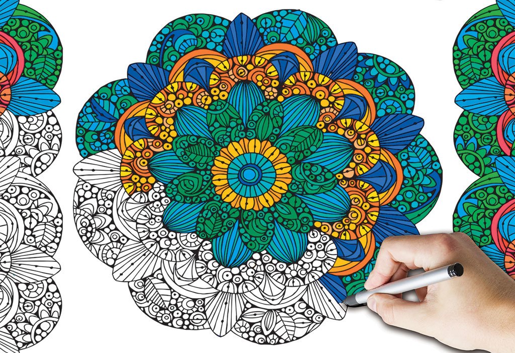 Mandela-2 Sided Coloring Puzzle - 300pc Jigsaw Puzzle By White Mountain