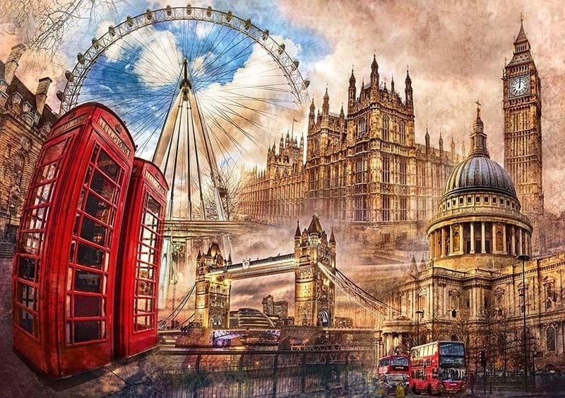 Vintage London - 1500pc Jigsaw Puzzle by Clementoni  			  					NEW