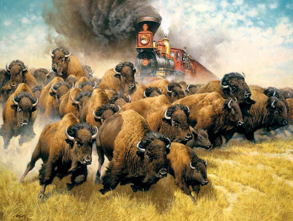 The Coming of the Iron Horse - 500pc Jigsaw Puzzle by Sunsout