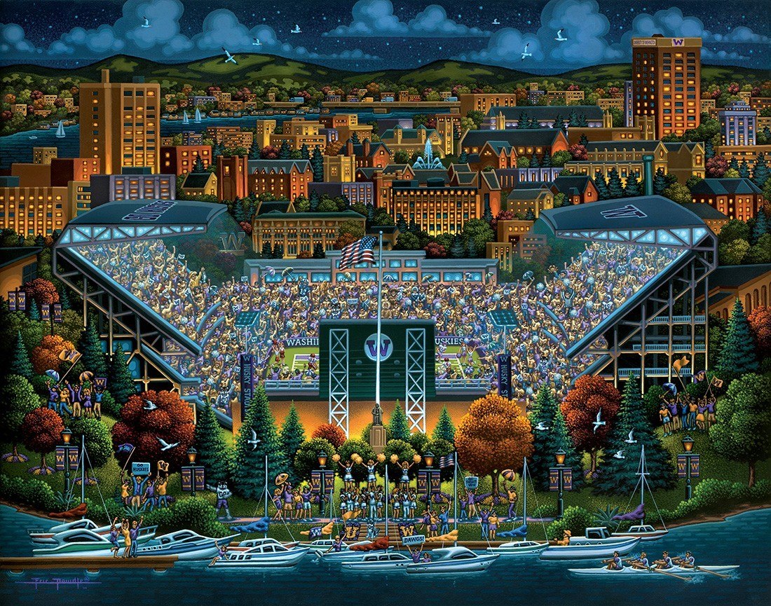 Washington Huskies - 500pc Jigsaw Puzzle by Dowdle
