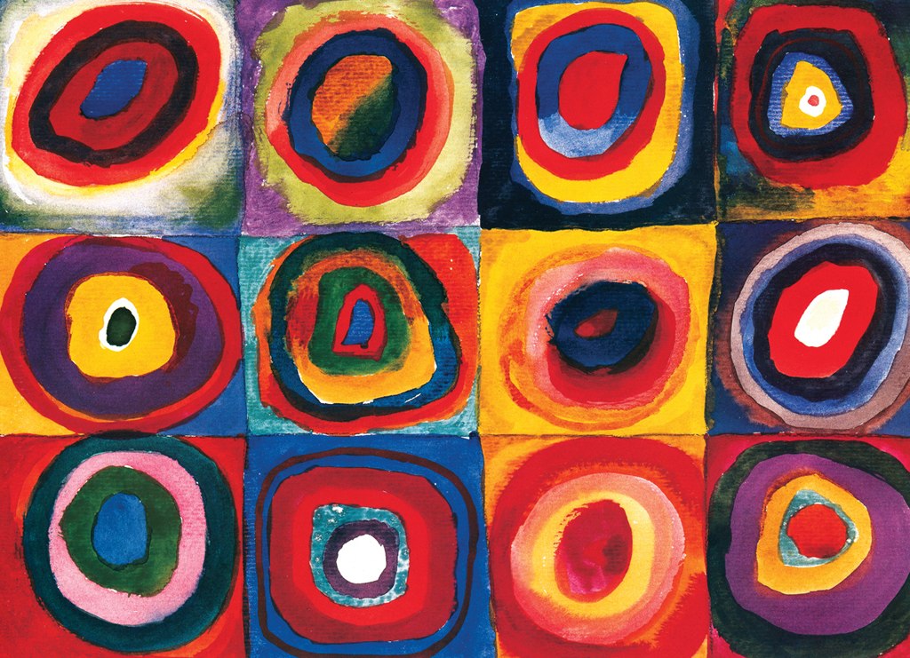 Color Study of Squares and Circles - 1000pc Jigsaw Puzzle by Eurographics