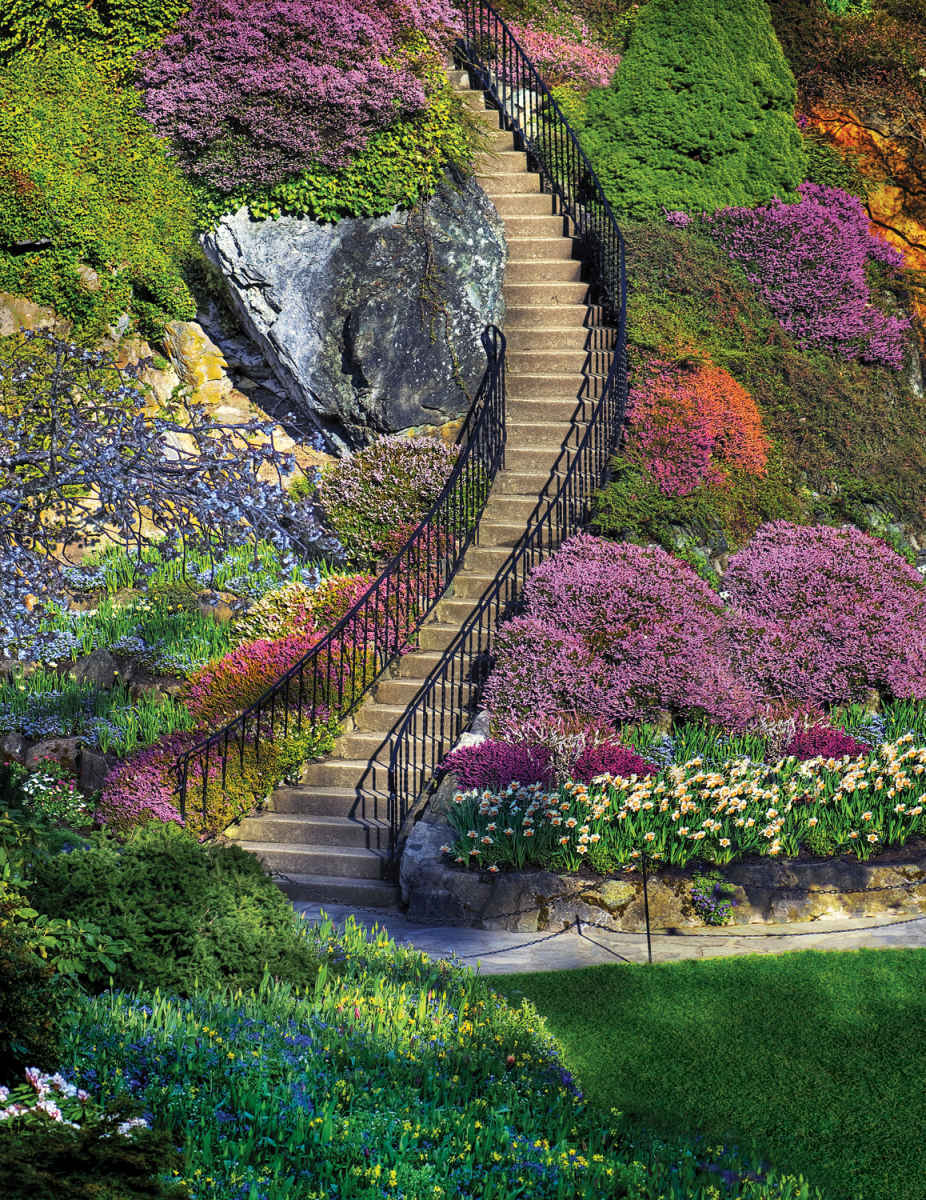 Garden Stairway - 350pc Jigsaw Puzzle By Springbok  			  					NEW
