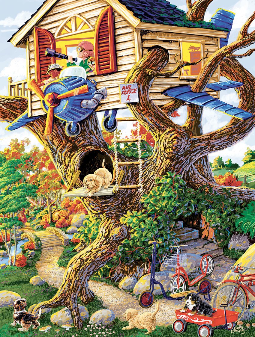 Boys Treehouse - 300pc Large Format Jigsaw Puzzle by SunsOut