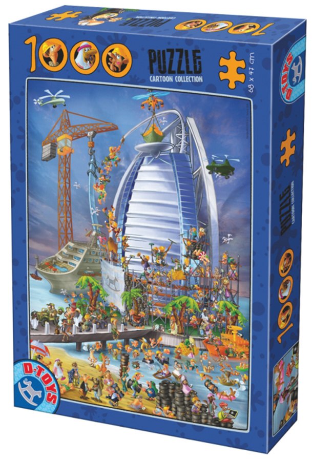 Building the Burj Al Arab - 1000pc Jigsaw Puzzle by D-Toys