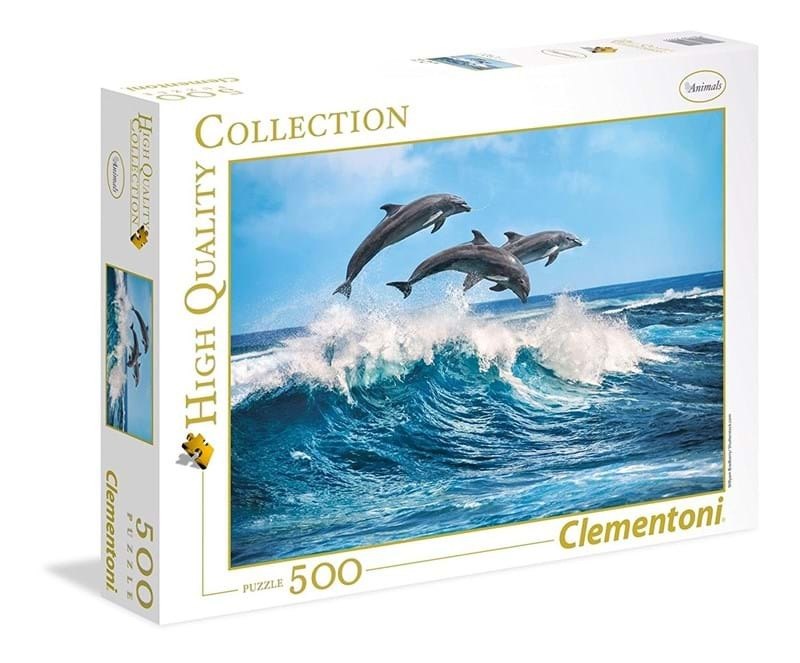 Dolphins - 500pc Jigsaw Puzzle by Clementoni  			  					NEW - image 1