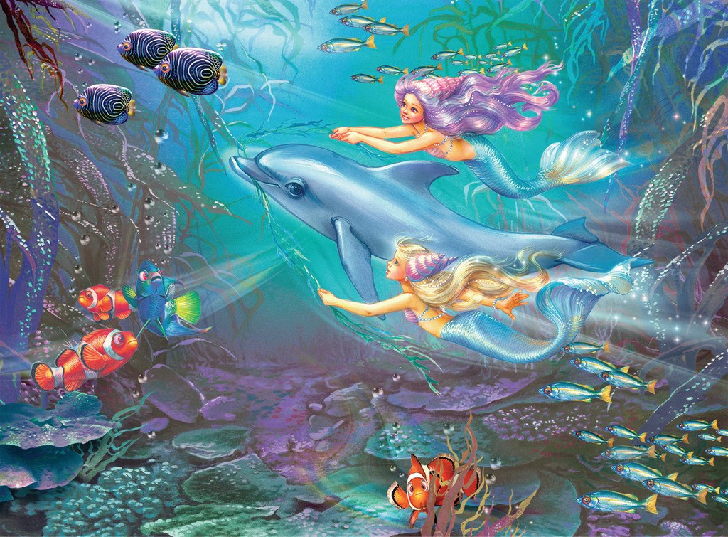 Little Mermaids Glitter Series  - 100pc Glitter Jigsaw Puzzle By Ravensburger