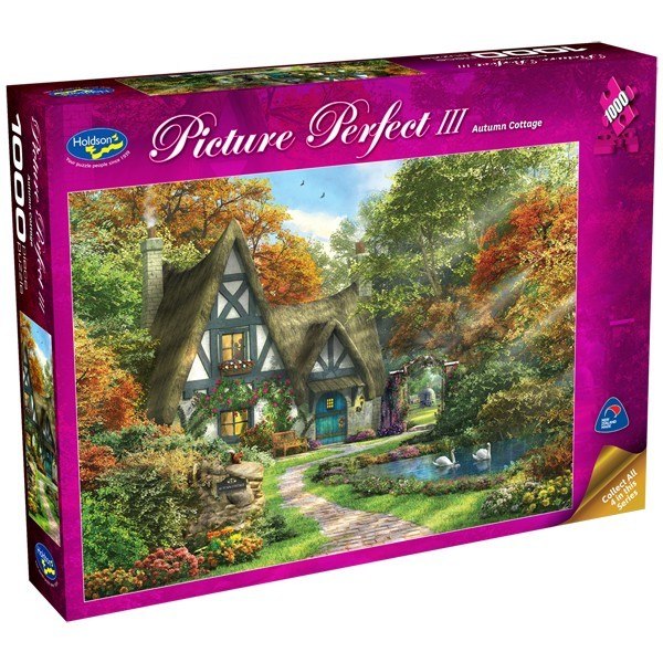 Picture Perfect III: Autumn Cottage - 1000pc Jigsaw Puzzle by Holdson  			  					NEW - image 1