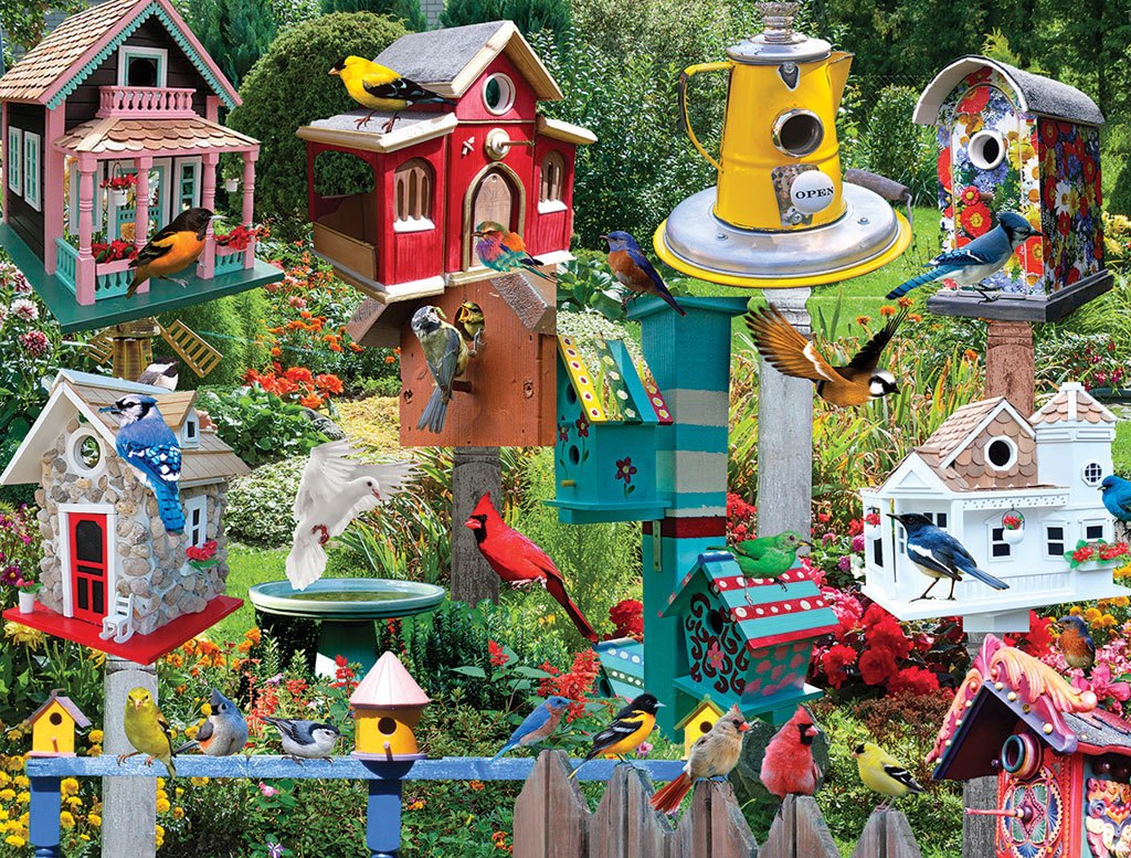 Birdhouse Village - 550pc Jigsaw Puzzle by White Mountain