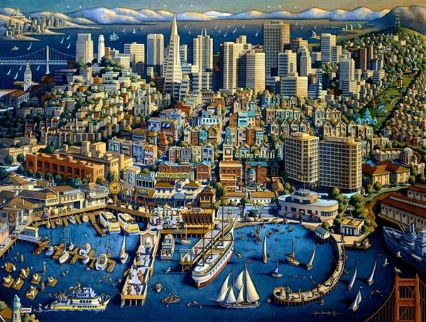 San Francisco - 500pc Jigsaw Puzzle by Dowdle