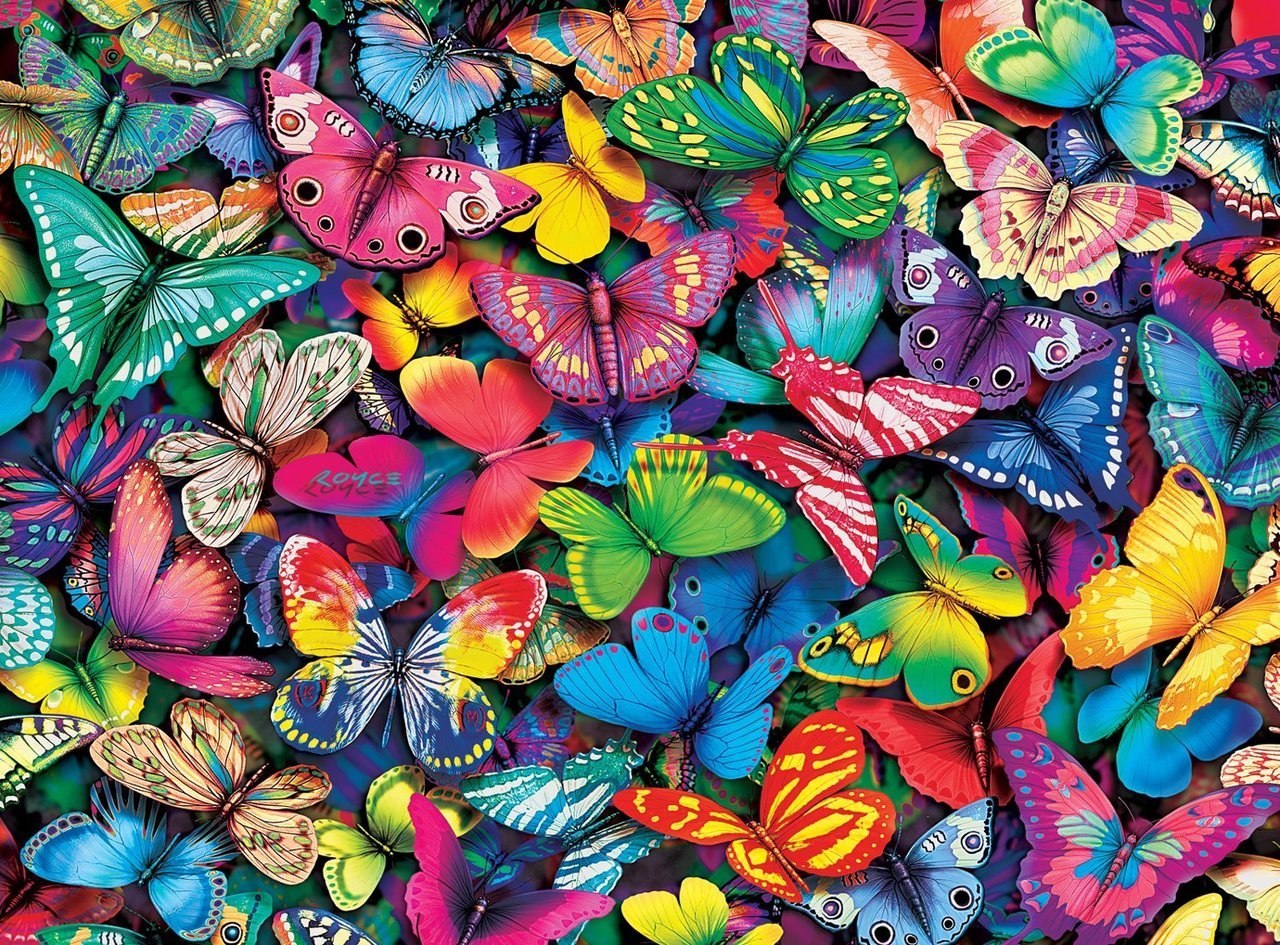 Vivid: Butterflies - 1000pc Jigsaw Puzzle by Buffalo Games