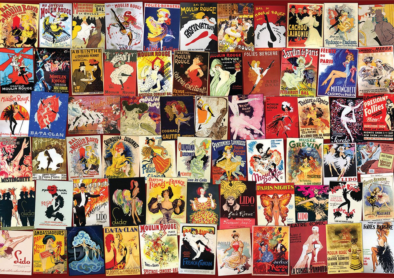 Vintage Poster: Cabaret Collage - 1000pc Jigsaw Puzzle by D-Toys