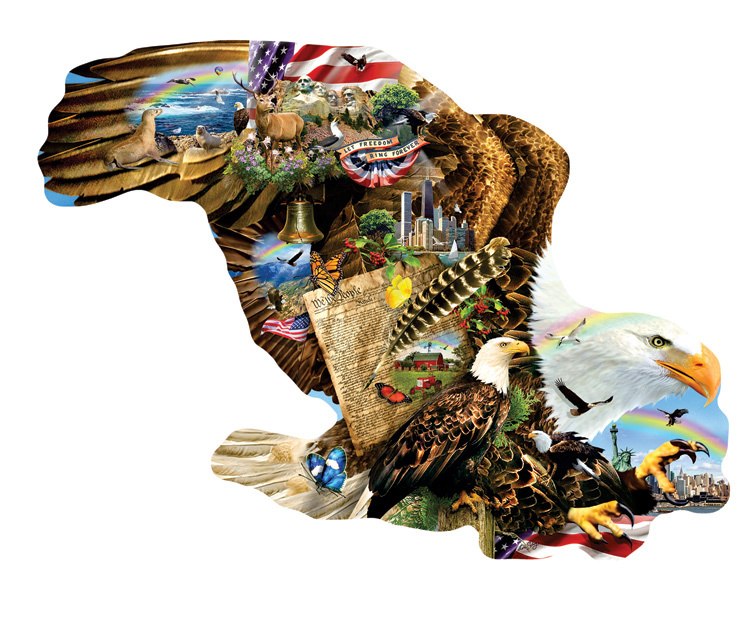 Freedom for All - 900pc Shaped Jigsaw Puzzle By Sunsout