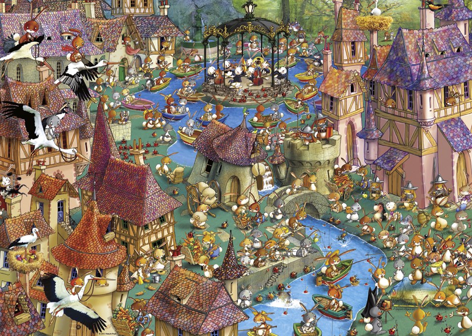 Ruyer: Bunnytown - 1000pc Jigsaw Puzzle By Heye  			  					NEW