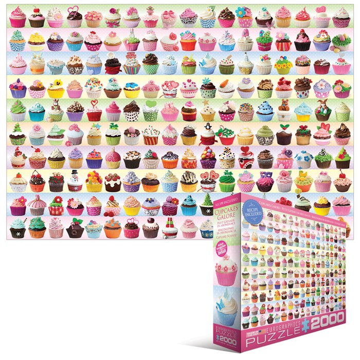 Cupcakes Galore - 2000pc Jigsaw Puzzle by Eurographics