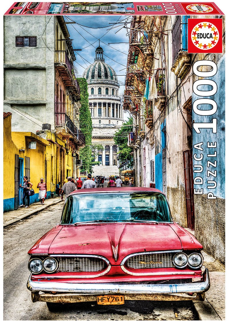 Vintage Car In Old Havana - 1000pc Jigsaw Puzzle By Educa  			  					NEW